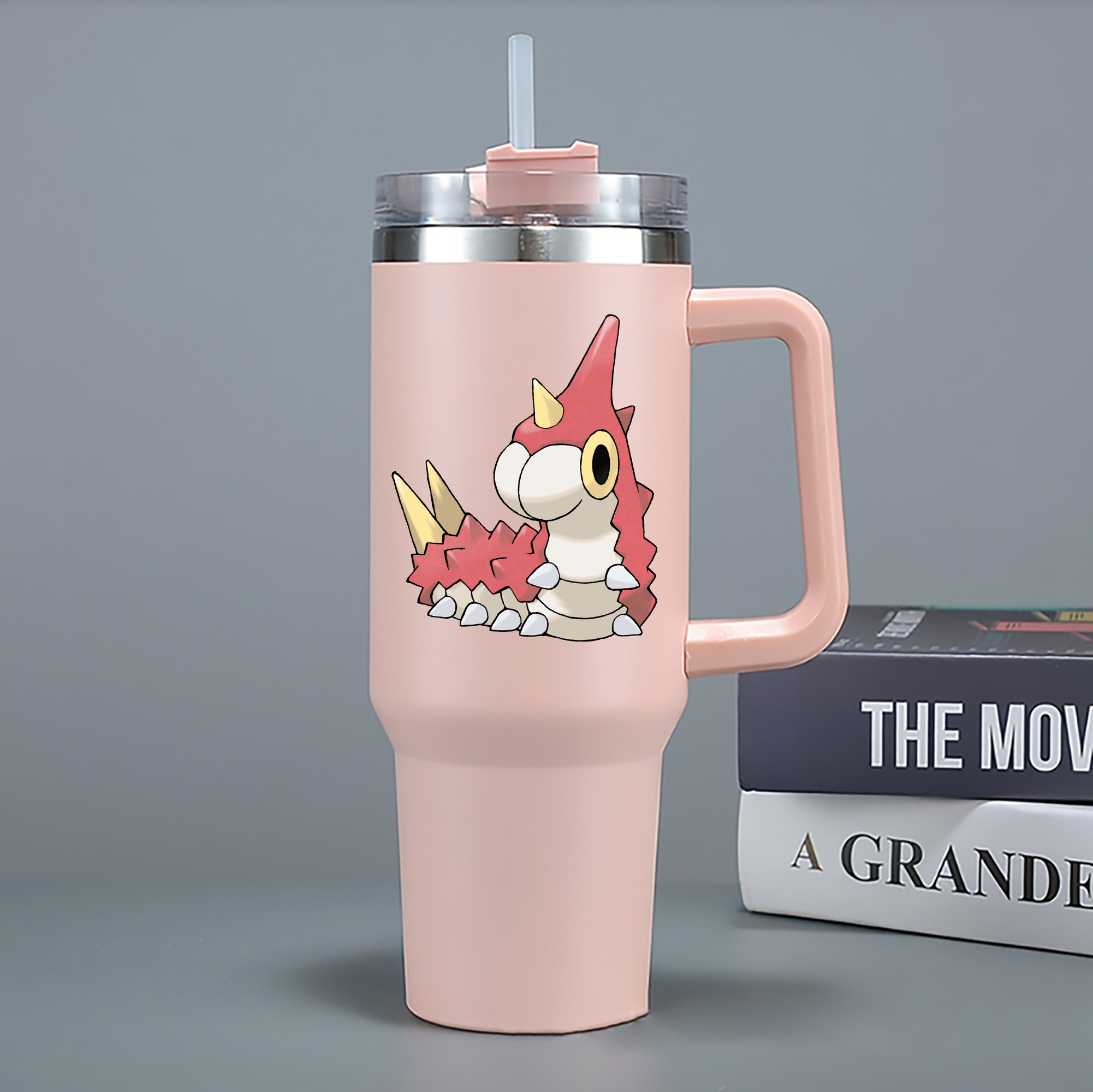 （画像用） ポケットモンスター Pokémon 1200mL車用タンブラー - クリスタルステッカー（プラスチックストロー付き）